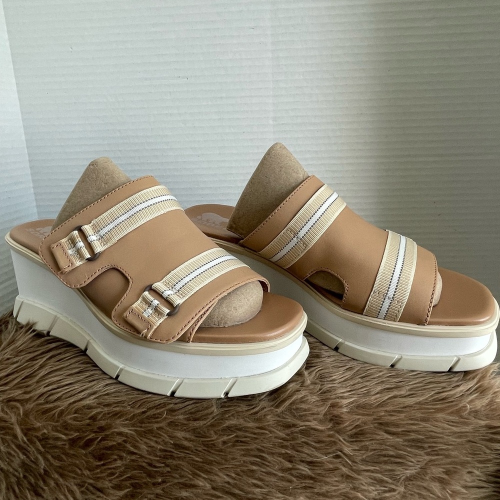SOREL Joanie 111 Wedge Slide Platform Sandals
Size 9.5
Beige | Chalk
Like New